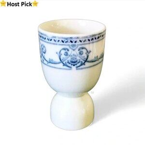 VINTAGE Chinese Hand painted Porcelain Double Egg Cup